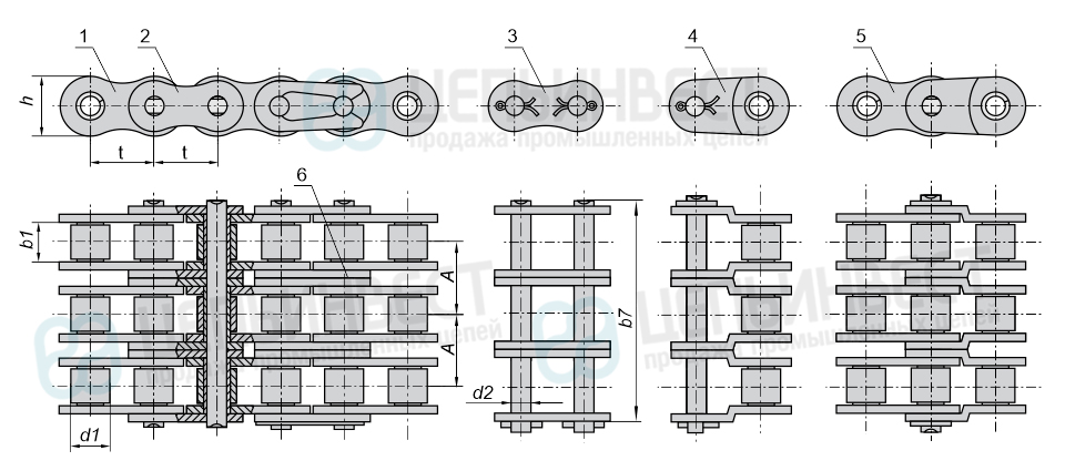 Цепь 3ПР-12,7-45,4