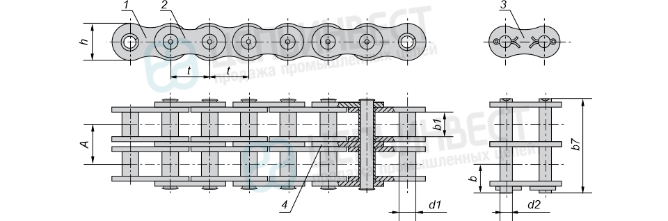Цепь 2ПВ-9,525-17