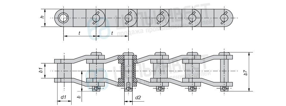 Цепь ПРИ-103,2-650 ГОСТ