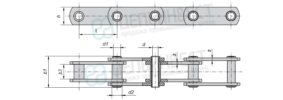 Цепь МС56-1-100-3