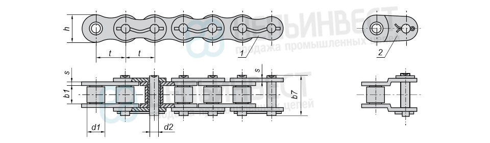 Цепь 1ПРТ-63,5