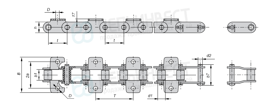 Цепь ТРД-38-4600-1-2-6-Т
