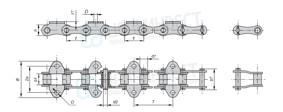 Цепь ТРД-31,75-2300-1-2-6-Т