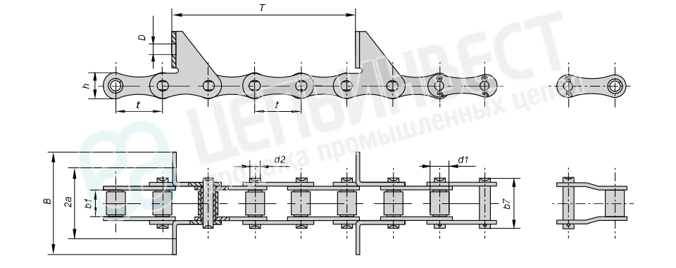 Цепь ТРД-38-5600-2-2-6-4