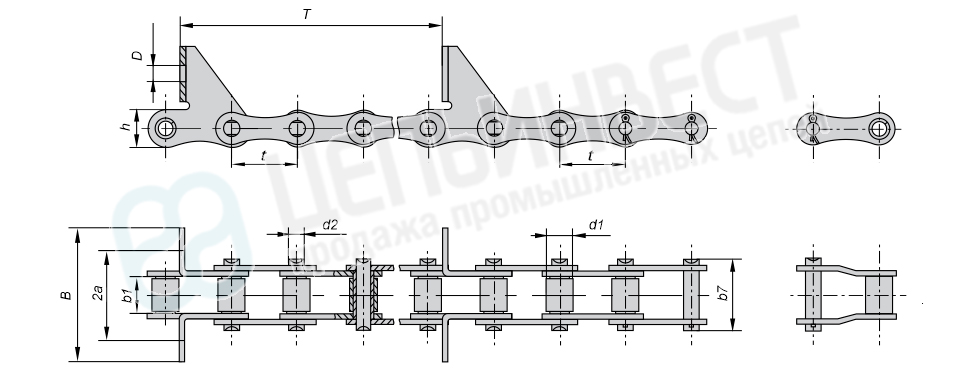 Цепь ТРД-38-5600-2-2-6-6