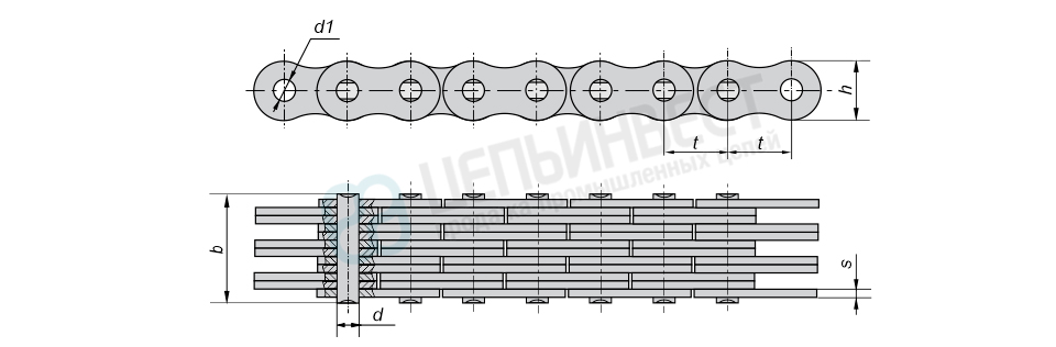 Цепь П-50,8-710-1-3