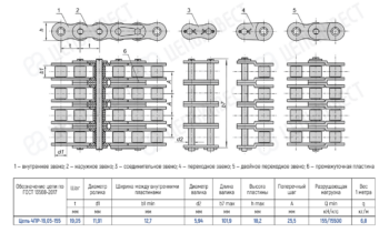 Цепь 4ПР-19,05-155