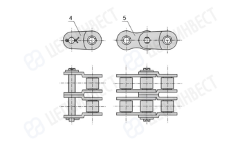 цепи Двухрядные (2ПР) 2 часть